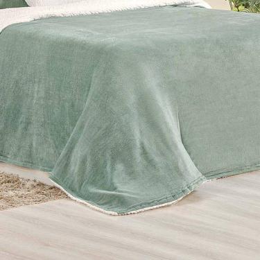Imagem de Cobertor Canada King Size 1 Peça Dupla Face Fleece E Sherpa 100% Poliéster - Fendi