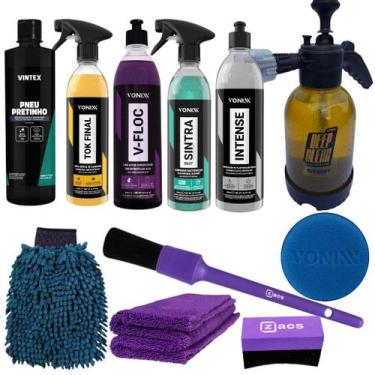 Imagem de Kit Lavagem Shampoo Cera Tok Final Intense Sintra Fast Vonixx Snow 500