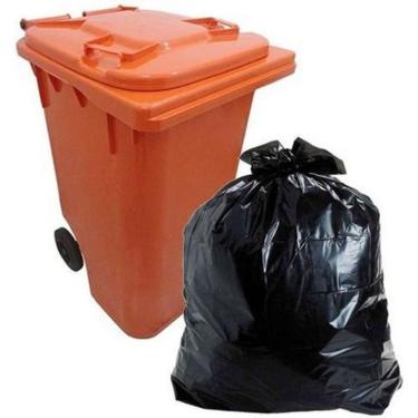 Imagem de Saco para Lixo Saco Lixo Preto Reforçado 300 Litros Tambor Lixeira Roda para Descarte e...