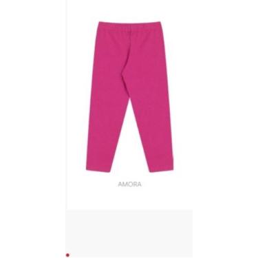 Imagem de Calça Legging Infantil Feminina Básica em Cotton Menina Duzizo, Rosa c