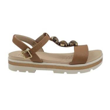 Imagem de Sandália Mondare Flat Confort Feminino Adulto Ref. 7132.155, 38, Caram