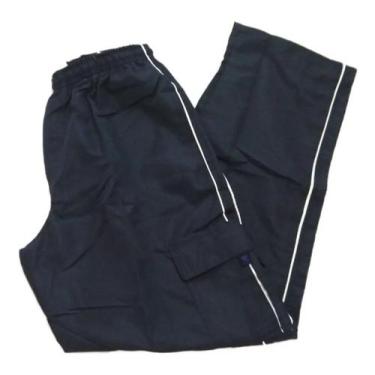 Imagem de Calça masculina em microfibra com listra e bolso cargo - Romer Sport, 