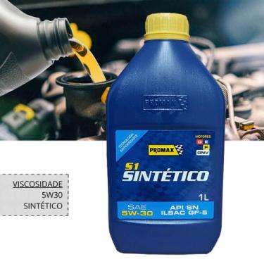 Imagem de Óleo Sintético Promax 5w30 1 Litro Lubrificante