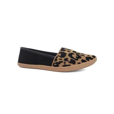 Imagem de Sapatilha Moleca Espadrille 5287.297 Onça/Camel, 36, Onça, Camel