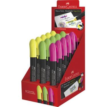 Imagem de Marca Texto Gel Faber Castel SuperSoft Amarelo Verde Rosa 15 - Faber-C