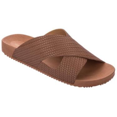 Imagem de Papete  terra e água canoa chinelo sandalia slide, Telha, 36