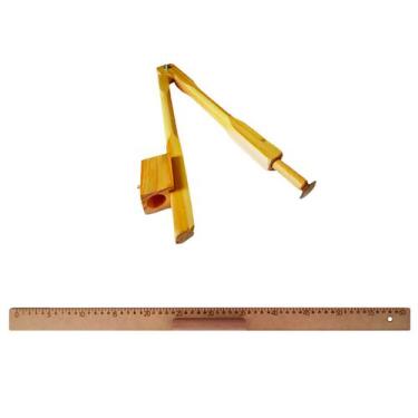 Imagem de Kit Geométrico do Professor Mdf Com Régua 60 cm e 1 Compasso Para Quad