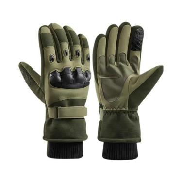 Imagem de Luvas De Inverno Masculinas Térmicas Para Motocicleta Com Tela Sensíve