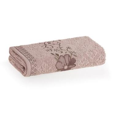 Imagem de Toalha de Rosto Karsten Yuna Fio Cardado Felpuda Estampa Floral, Malva