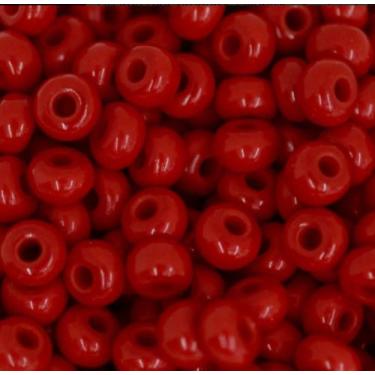 Imagem de Pacote com 50 gramas miçangão vermelho leitoso - CASA FÉ