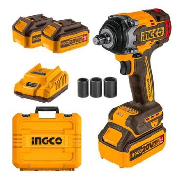 Imagem de  Chave de Impacto 1/2" 20V Ingco CIWLI2050-9 Com Bateria 4Ah