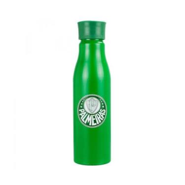 Imagem de Garrafa Alumínio Com Alça Palmeiras 600ml Oficial - Minas de Presentes