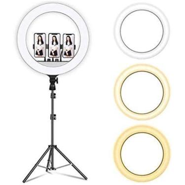 Imagem de Ring Light Led Grande Iluminador 46cm 18 Polegadas Tripé - MCH