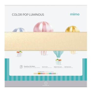 Imagem de Papel Color Pop Luminous Creme Mimo - 30,5 x 30,5 cm - 250 gr - 20 und