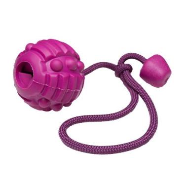 Imagem de Brinquedo Porta Petisco com Corda e Apito para Cães Roxo - HERCULES
