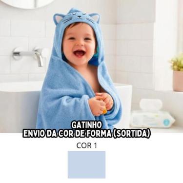 Imagem de Toalha Safari Soft Infantil Bebe com Capuz 80x80cm Kit 1 2 3 ou 4 toal