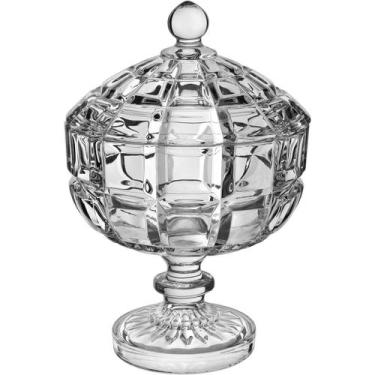 Imagem de Potiche Home&Co 25x18x18cm Eco Crystal Transparente Enfeite Decoração 