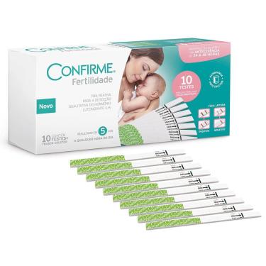 Imagem de Teste para Ovulação Confirme Fertilidade com 10 Tiras Teste