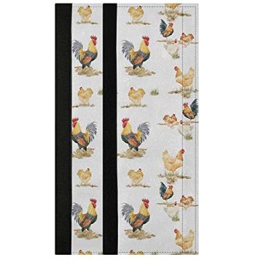 Imagem de Oarencol Conjunto de 2 maçanetas de porta de geladeira galinha galo galo galo decoração de utensílios de cozinha para forno de geladeira