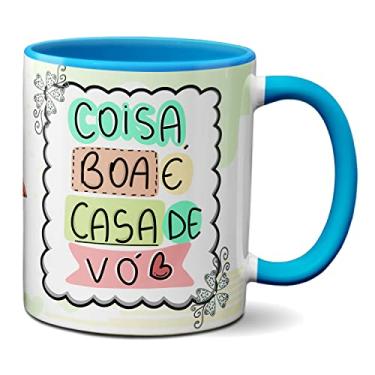 Imagem de Caneca Dia Dos Avós Coisa Boa É Casa de Vó Saudade (Azul)