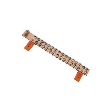 Imagem de Barramento Terra 36 Furos C/Banho Prateado S/Isolador 1X3/16" 250A -  Multiplos Multiplos