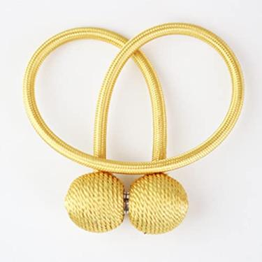 Imagem de Suporte para Cortina Magnética Gancho Fivela Clipe Cortina Cortina Poliéster Acessórios Decorativos para Casa, Dourado, 49cm