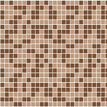 Imagem de Papel de Parede Adesivo Pastilha Diversos Modelos Tons de Marrom Rolo 1m Pastilha Marrom:PS021