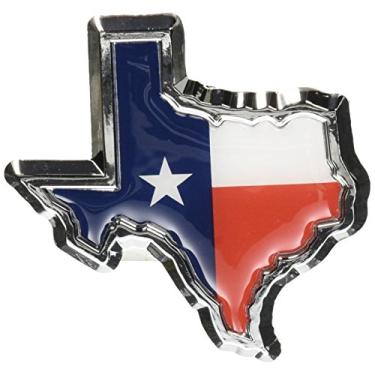 Imagem de Bandeira do Texas em forma de emblema automotivo de metal cromado do Texas
