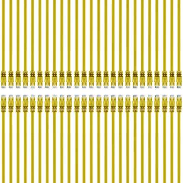 Imagem de GearIT Cat5e Cabo de patch Ethernet de 1,5 m – Cabo de rede LAN de computador Snagless RJ45, amarelo, Pacote com 50, Amarelo, 1 Foot (50-Pack)