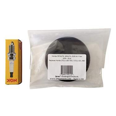 Imagem de Spree compatível/substituição para Honda CRF50 CRF70 XR50 XR70 Z50 elemento de filtro de ar com plugue de ignição