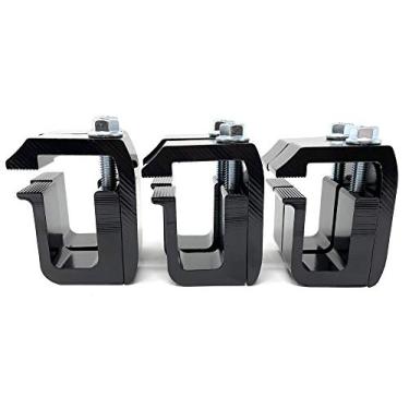 Imagem de GCi mais forte por design G-1 grampo para boné de caminhão/carcaça preto revestido em pó (conjunto de 6). Feito com alumínio estrutural para garantir qualidade e força.