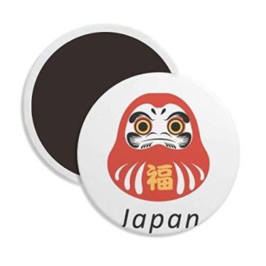 Imagem de Decoração tradicional japonesa especial caixa de cerâmica redonda ímã de geladeira lembrança