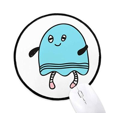 Imagem de DIYthinker Universo e Alien Monster Mouse Pad Desktop Office Tapete redondo para computador