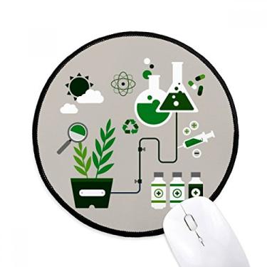 Imagem de DIYthinker Ferramenta de reação química trabalho tambor química mousepad desktop escritório tapete redondo para computador