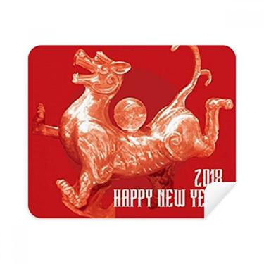 Imagem de Feliz Ano Novo Galo Limpador de Tela de Telefone Óculos Pano de Limpeza 2 Peças Tecido de Camurça