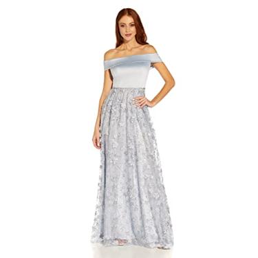 Imagem de Adrianna Papell Vestido feminino bordado floral, opala, 14, Opala, 48