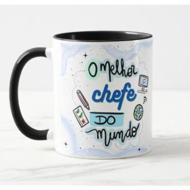 Imagem de Caneca O Melhor Chefe do Mundo Int Preto