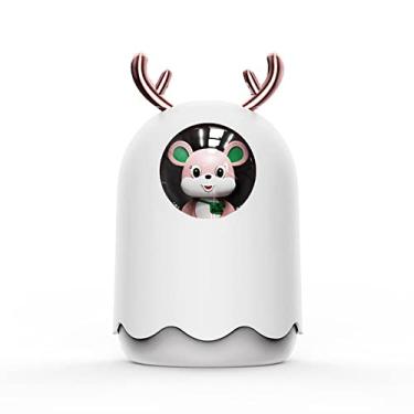 Imagem de REJOON umidificador Eletrodomésticos Umidificador USB 300ml animal de estimação bonito ultrassônico névoa fresca aroma difusor de óleo de ar cor romântica lâmpada LED umidificador branco (cor: branco)