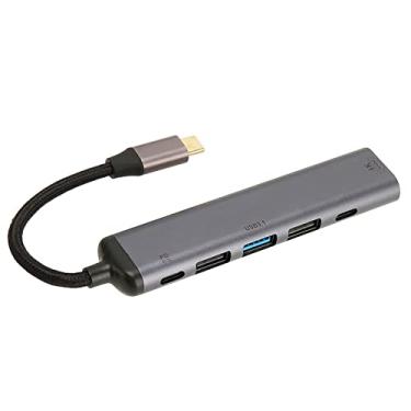 Imagem de Estação de Ancoragem USB C, Fio Entrançado 7 Em 1 100 W 4K Hub USB C Multifunções Suportado, HDMI PD100W Interface USB3.1 2.0 Tipo C2.0, para Portátil Desktop Tablet