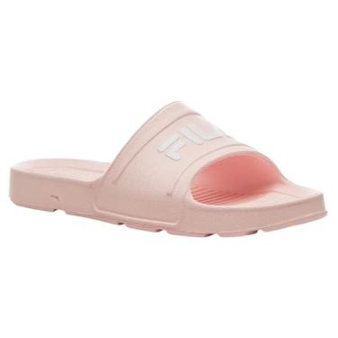 Imagem de Chinelo Fila Sleek Slide Feminino - Rosa E Branco