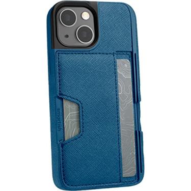 Imagem de Smartish Capa carteira para iPhone 13 Mini - Wallet Slayer Vol. 2 [Slim + Protective] Suporte para cartão de crédito com suporte - Blues on The Green