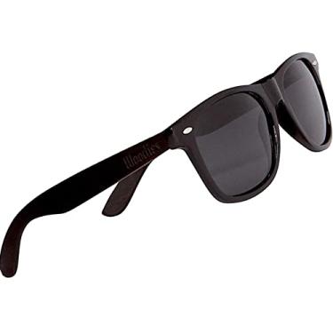 Imagem de Woodies Óculos de sol de madeira lentes polarizadas feitas de madeira de ébano preto óculos de sol de madeira para homens e mulheres | 100% de proteção contra raios UVA/UVB, Preto, M
