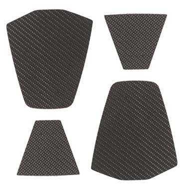 Imagem de Adesivo de painel de encosto de cabeça de assento, acabamento de painel de encosto de cabeça de assento UTV protetor de fibra de carbono 4 peças para RZR PRO XP 2021 em diante