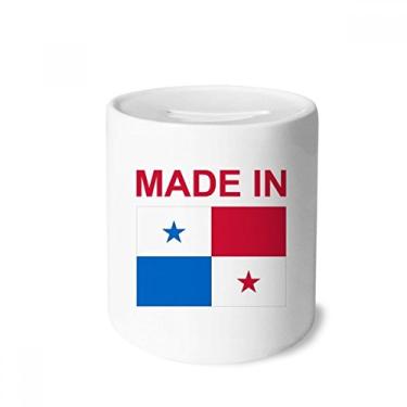 Imagem de DIYthinker Caixa de cerâmica feita no Panamá, com caixa de moedas, presente de cofrinho