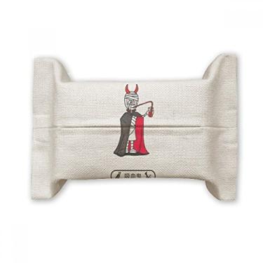 Imagem de Egypt Mummy Halloween Vampiro Horus Suporte de capa de papel de tecido facial Bolsa de linho de algodão