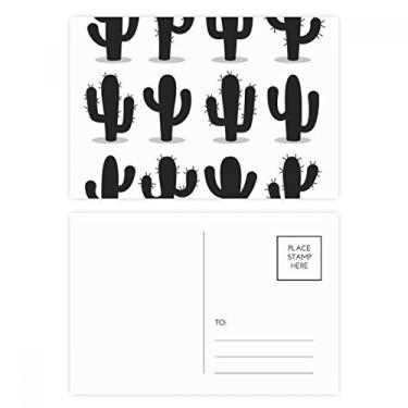 Imagem de Conjunto de cartão postal com desenho de suculentas de planta com desenho de cacto, cartão de felicitações de aniversário