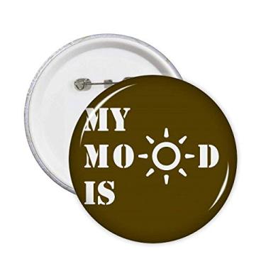 Imagem de Happy Mood Good Weather Art Deco Gift Fashion Pins Emblema Emblema Acessório Decoração 5 peças