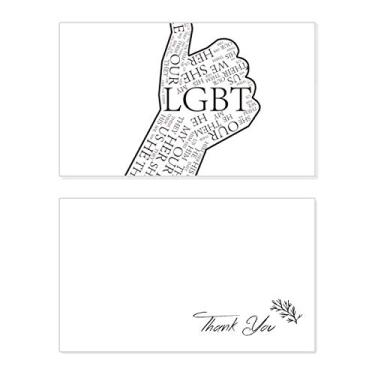 Imagem de LGBT Bandeira de arco-íris com ótimo cartão de agradecimento de aniversário aniversário comemorações casamento agradecimento