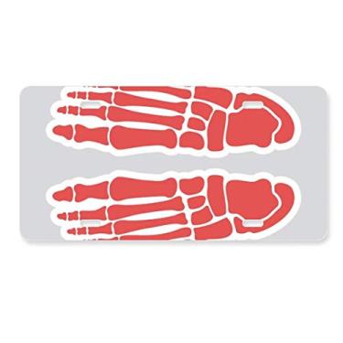 Imagem de DIYthinker Ilustração do corpo humano, placa de licença de osso, decoração de aço inoxidável para automóvel
