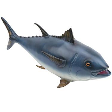 Imagem de Modelo de peixe artificial, modelo educativo de peixe de animais da vida marinha, requintado para crianças em idade pré-escolar (atum grande)